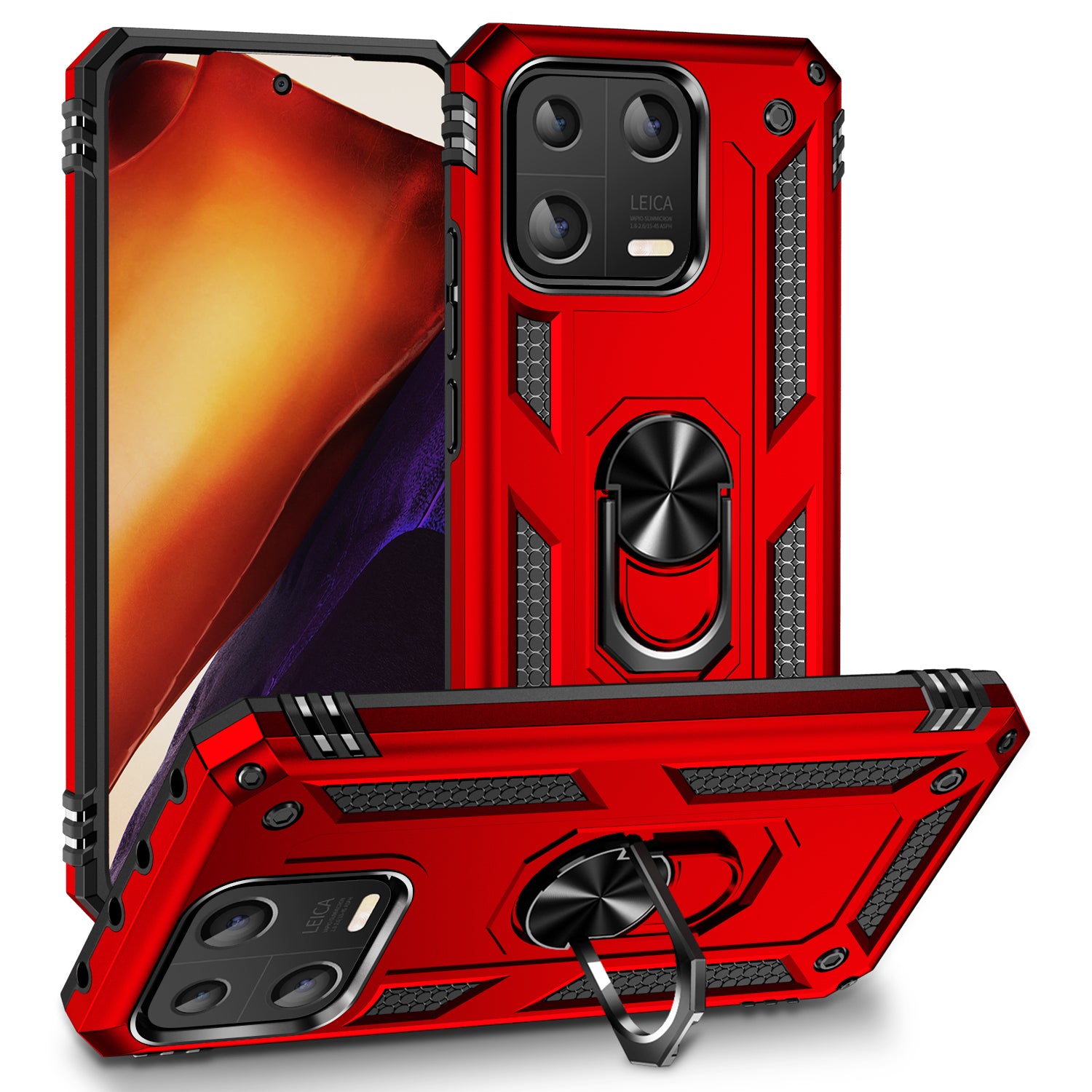 Ring Kickstand Phone Case for Xiaomi 13 5G Military Grade Anti-drop PC TPU Protective Cover Ring Kickstand Phone Case for Xiaomi 13 5G Military Grade Anti-drop PC TPU Protective Cover